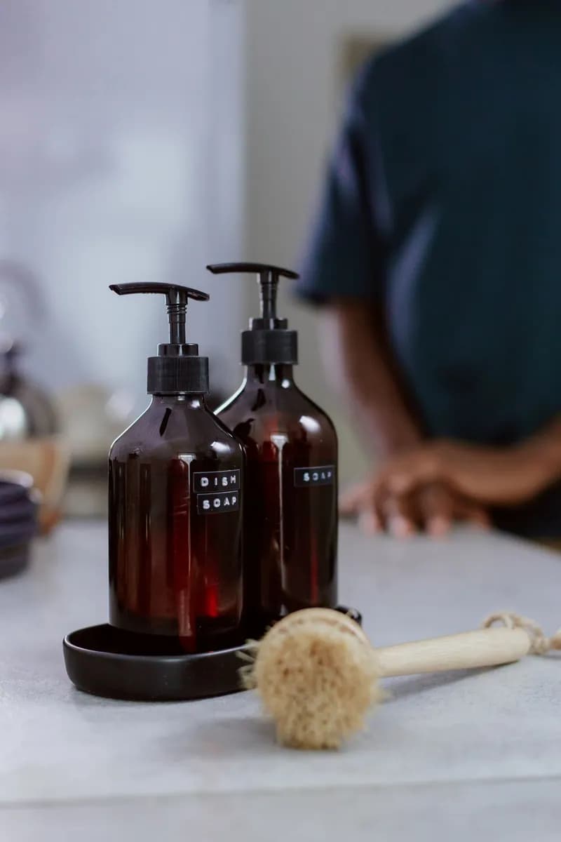 Cleaning products and equipment arranged for a tailored cleaning plan.